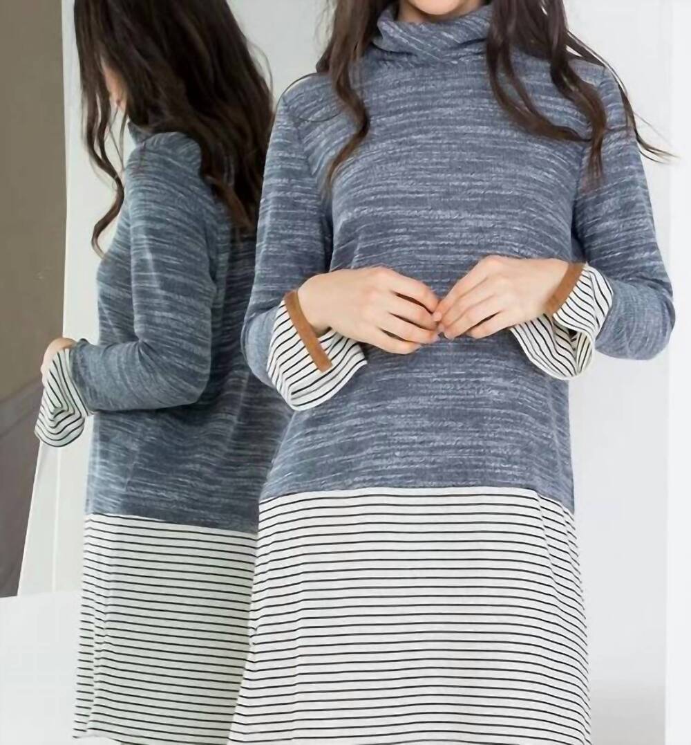 NEW THML striped sweater dress in blue